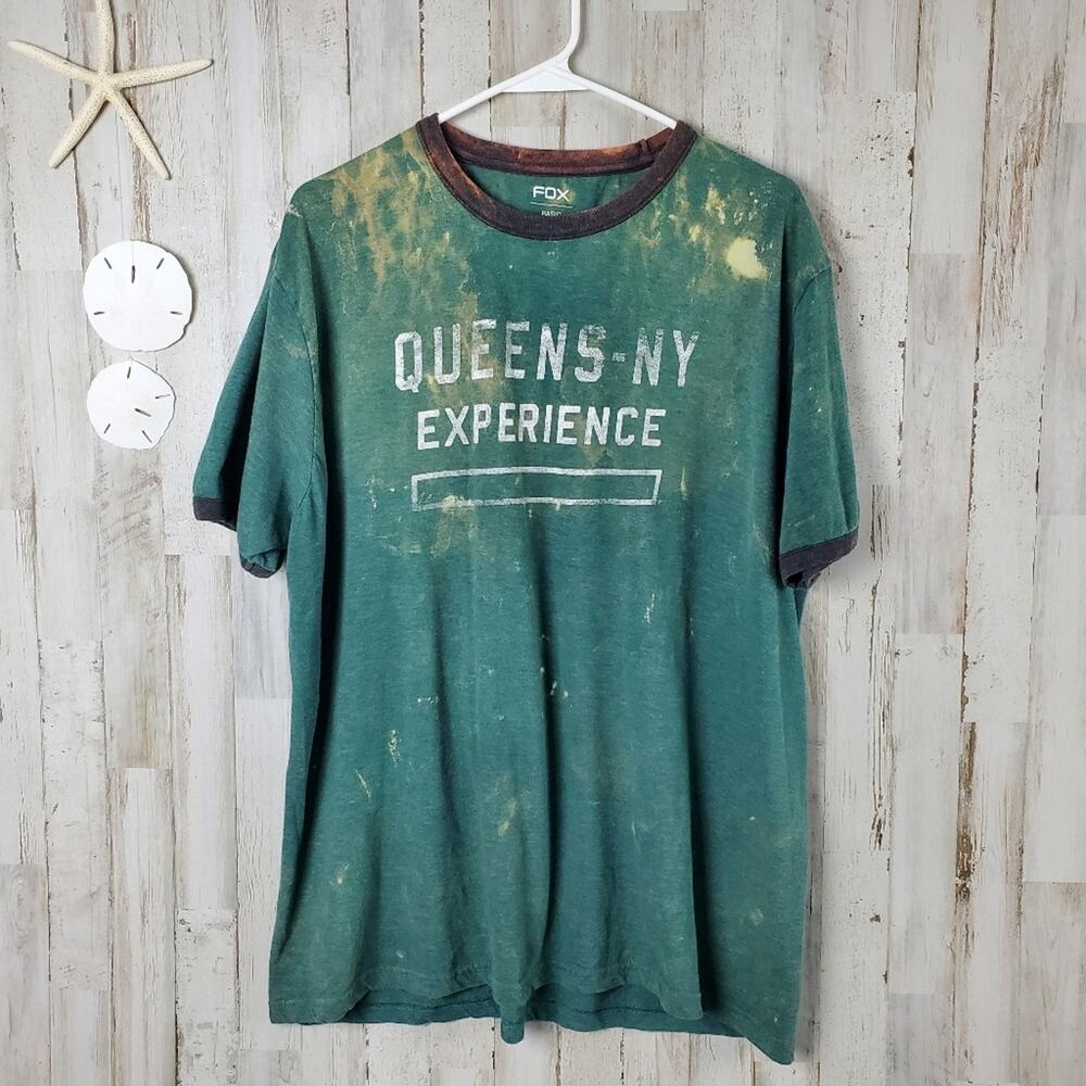 FOX Casual Everyday Short Sleeve Shirt Size XXL Men Green